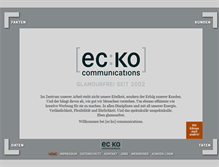 Tablet Screenshot of ecko-communications.de